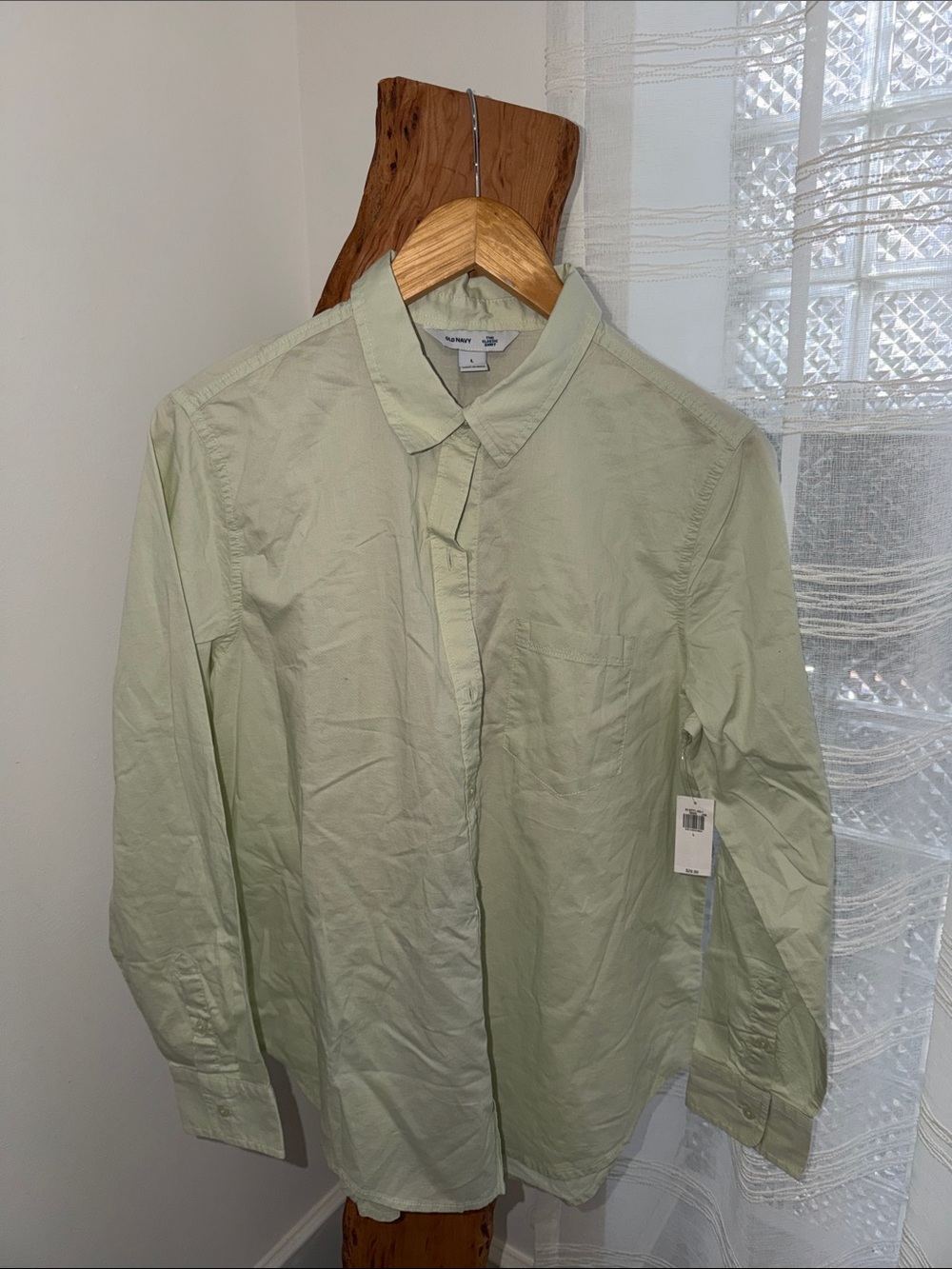 Old Navy Light Green Button-Down Shirt